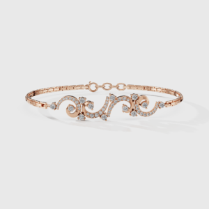 Exclusive Curvvs Diamonds Bracelet by Cyera with elegant diamond curves
