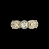 Celeste Ring with clustered diamonds and floral gold design