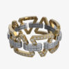 Duet Diamond Ring with two sparkling diamonds, symbolizing unity and timeless elegance.