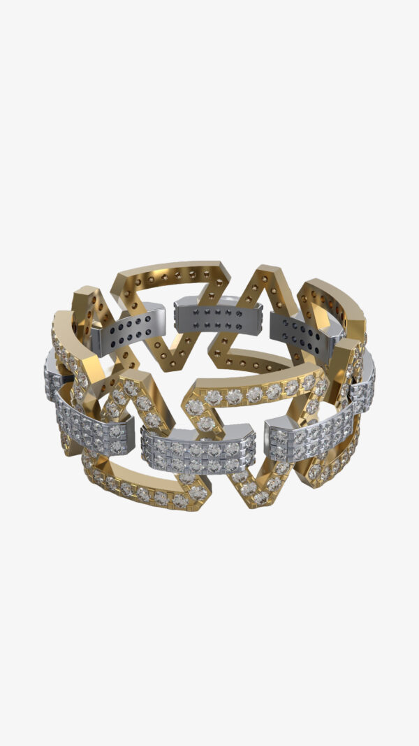 Duet Diamond Ring with two sparkling diamonds, symbolizing unity and timeless elegance.