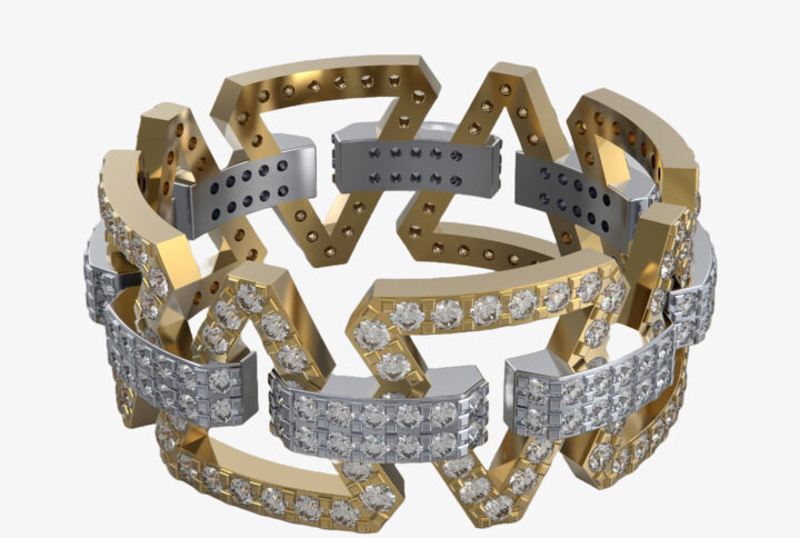 Duet Diamond Ring with two sparkling diamonds, symbolizing unity and timeless elegance.