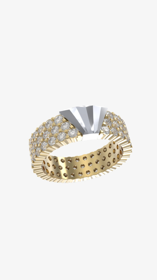 Elegant Trise Diamond Ring showcasing brilliance and luxury in a unique design