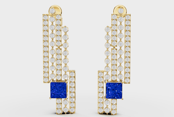 Lunaria Diamond Earring