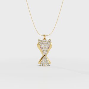 Panther Eye Pink Diamond Pendant