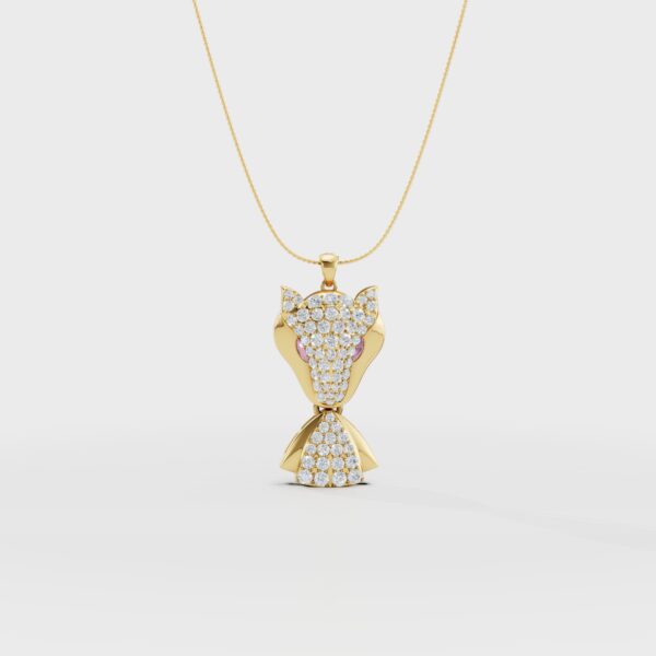 Panther Eye Pink Diamond Pendant