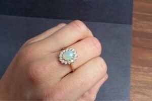 Opal Diamond Ring