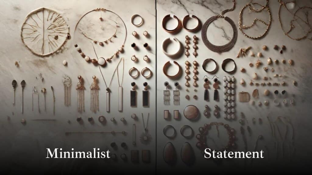 Minimalist jewellery vs statement jewellery