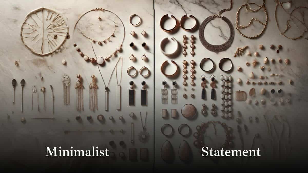 Minimalist jewellery vs statement jewellery
